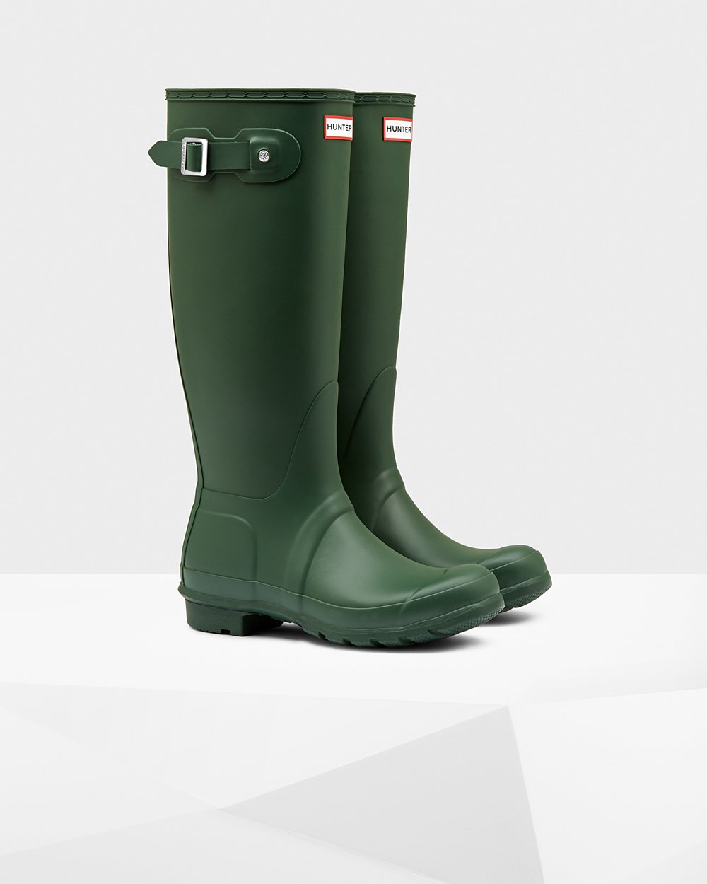 Bottes Hautes de Pluie Hunter Original Femme Vert PVMFKYR-12